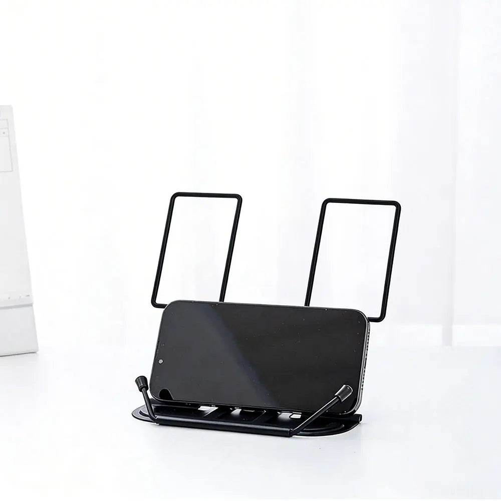 Adjustable Metal Book Stand — Portable Folding Reading Holder for Tablets and Recipes