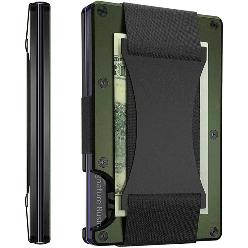 Slim Metal RFID Card Holder — Minimalist Aluminum Alloy Wallet