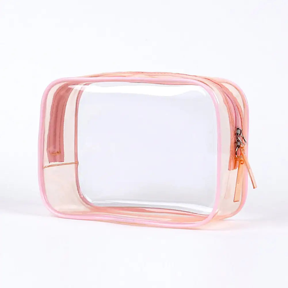 Transparent PVC Cosmetic Bag — Waterproof Travel Makeup Pouch