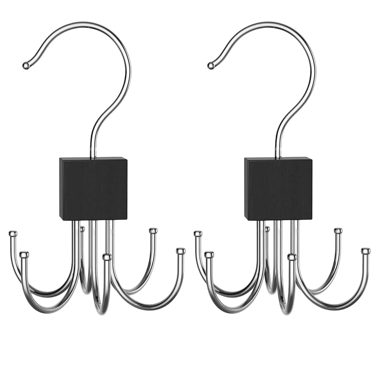 Rotating Multi Claw Hanger — Space-Saving Metal Hook Organizer