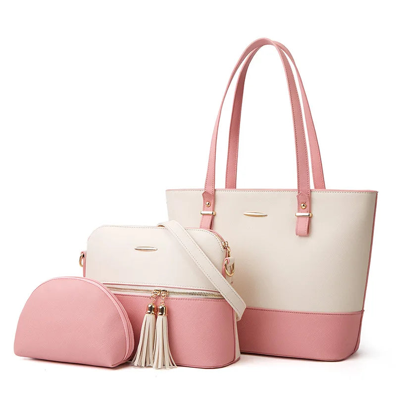 Kalsooni Women's 3-Piece Handbag Set — Fashionable Tote and Crossbody Bags