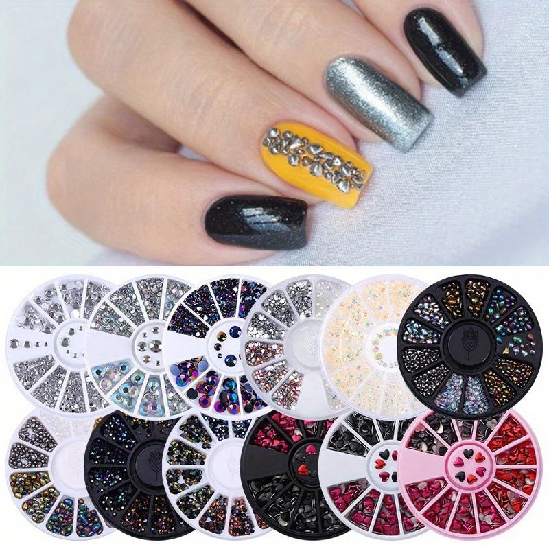 TaoTips Nail Art Rhinestones — Acrylic Crystal Gems for Manicure Decoration