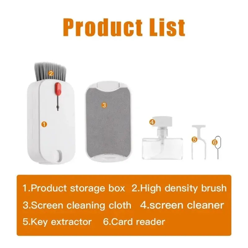 5-in-1 Electronics Cleaning Kit — Multi-Purpose Tool Set for Keyboards and Screens