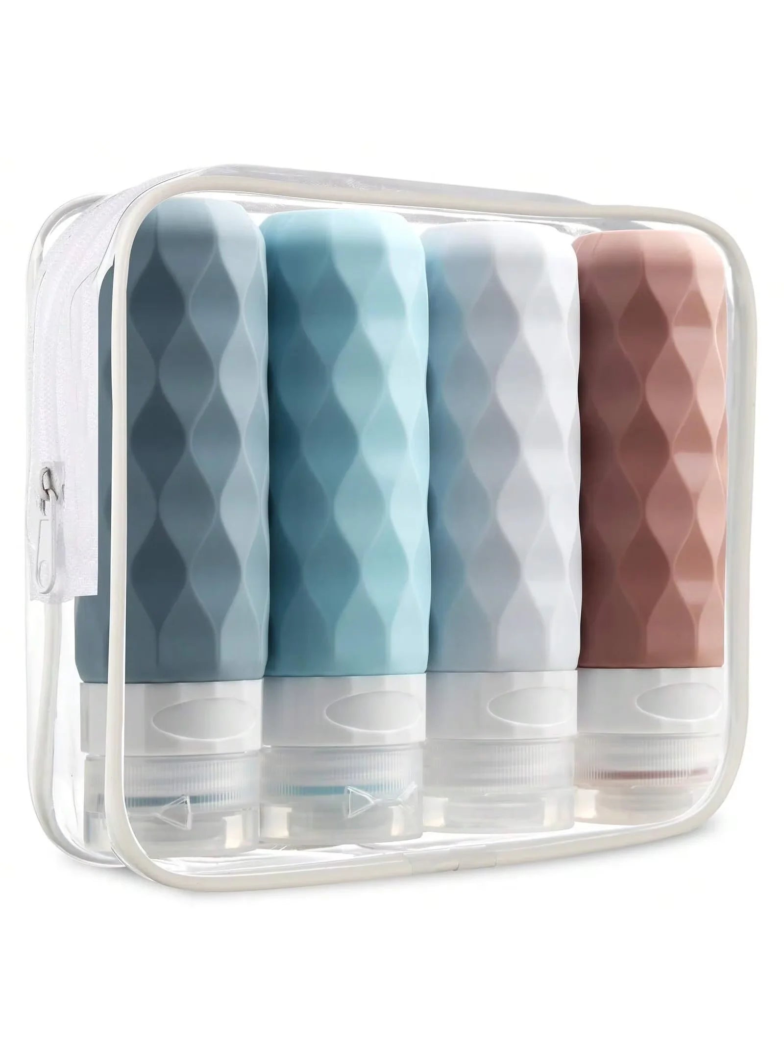 Squeezable Travel Bottle Set — Leak Proof Refillable Containers, 4 Piece