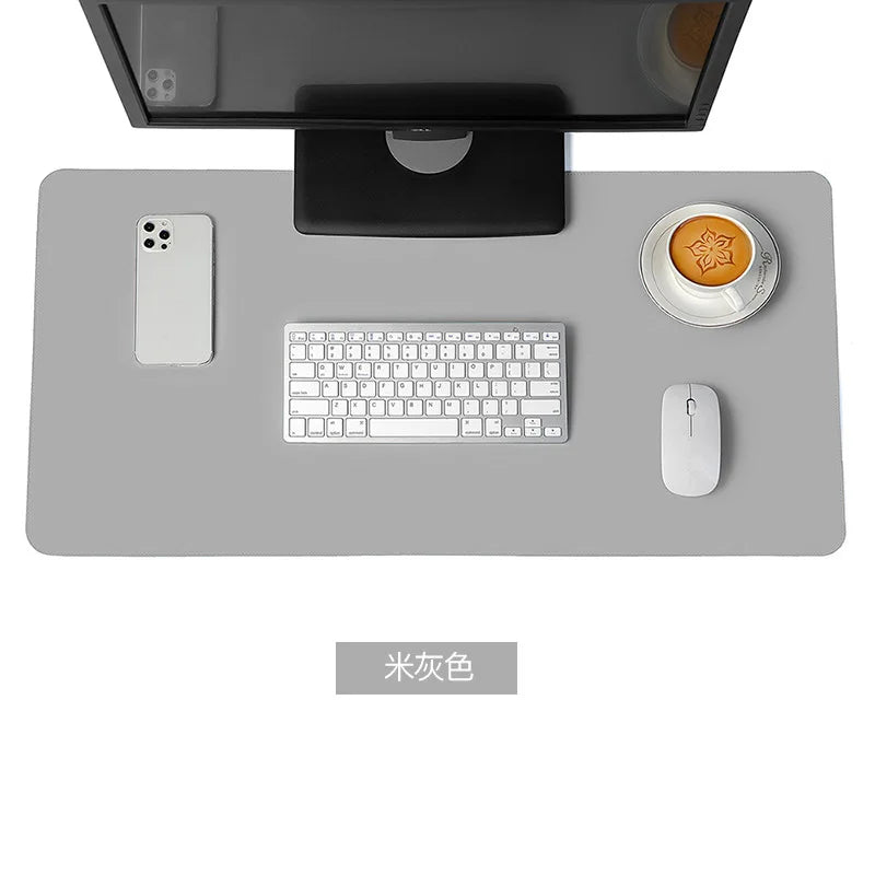 NULOXO PU Leather Desk Mat — Waterproof Office Blotter & Mouse Pad