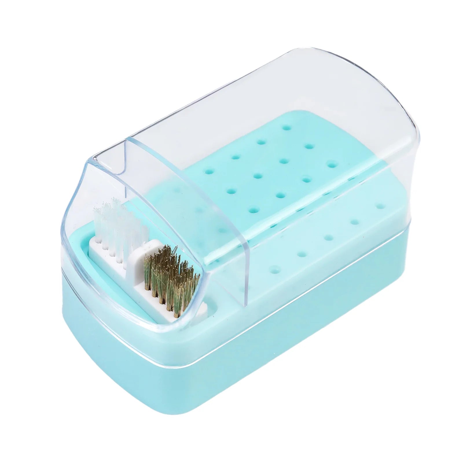 30-Hole Acrylic Nail Polish Organizer — Transparent Dustproof Display Shelf