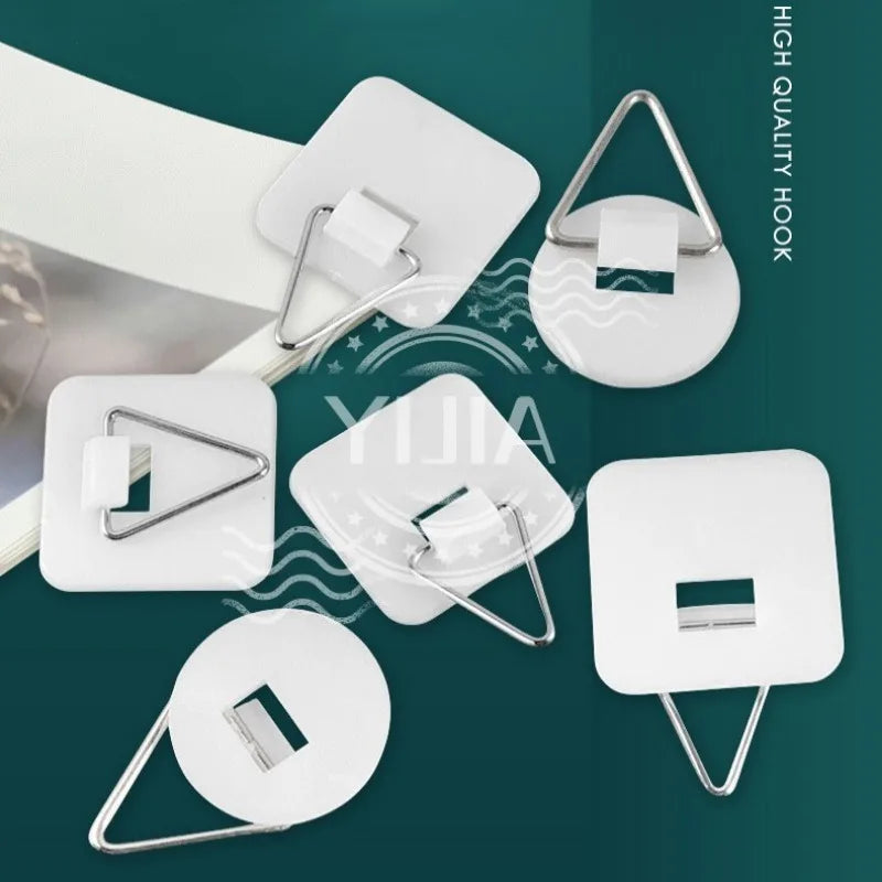 Invisible Adhesive Plate Hangers — Self-Adhesive Wall Hooks for Dishes