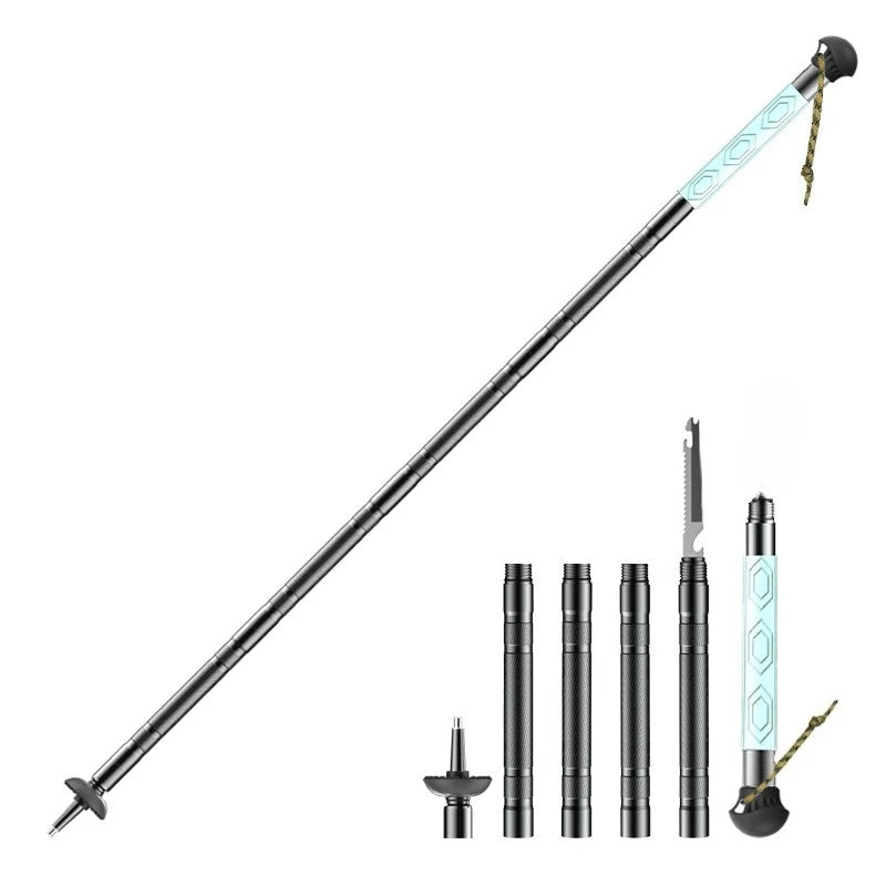 MDNG Foldable Luminous Walking Stick — Lightweight Aluminum Hiking Pole