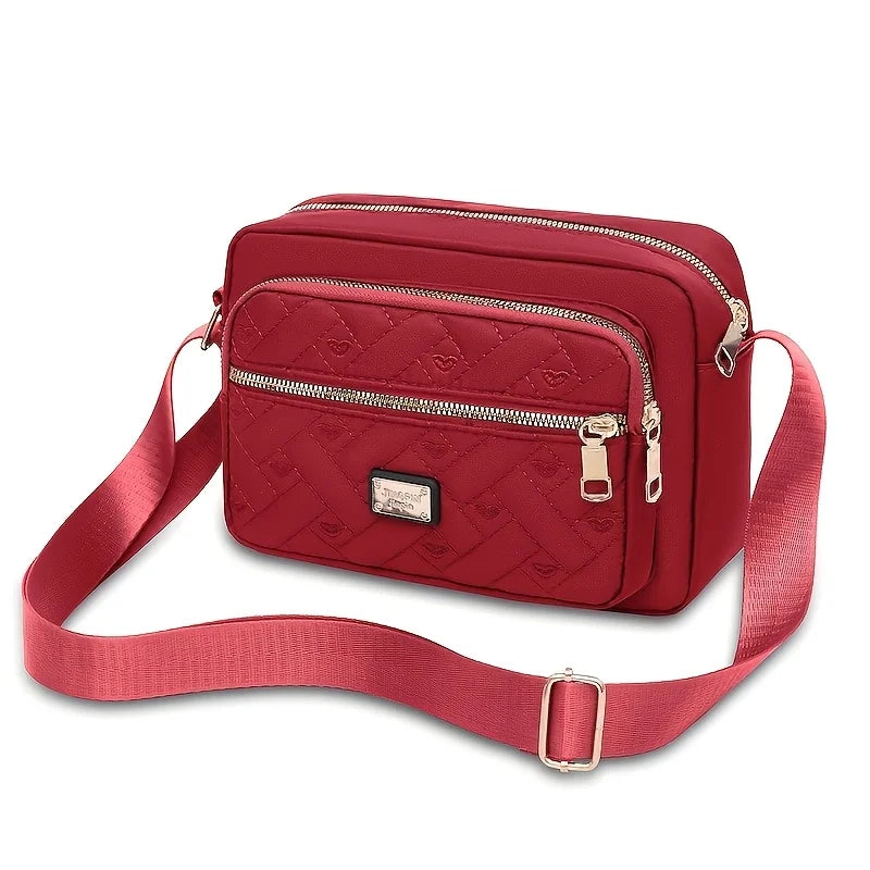 StarryGather Women's Multi-Layer Crossbody Bag — Stylish Oxford Shoulder Purse