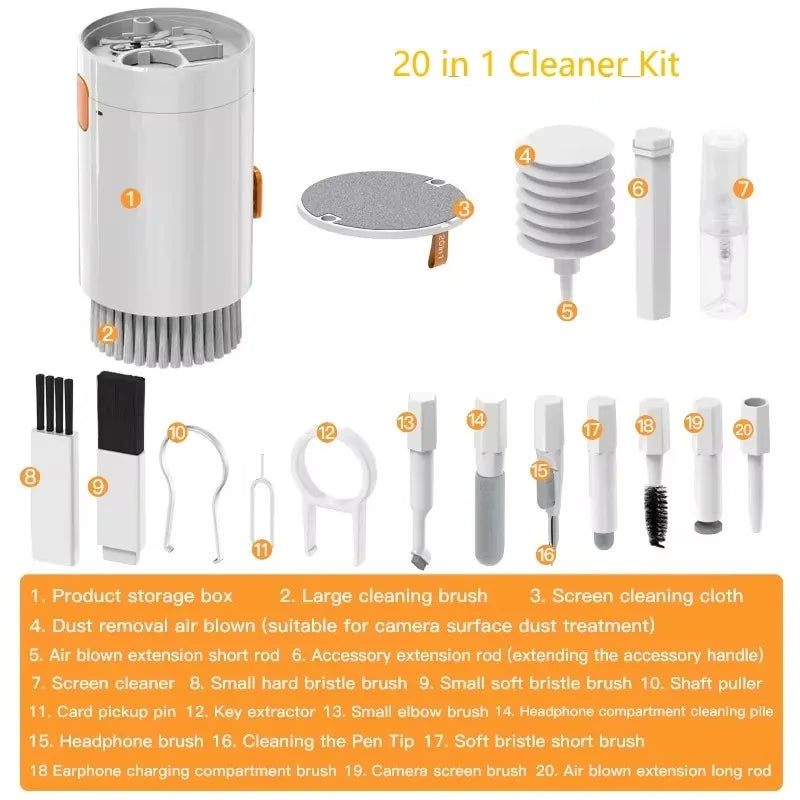 20-in-1 Multi-Functional Electronics Cleaning Kit — Deep Cleaning Tool for Keyboards and Phones