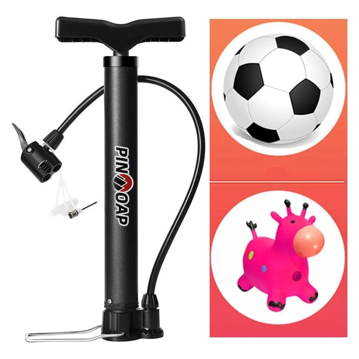 Manual Bicycle Tire Air Pump — Portable Floor Pump for Road and Mountain Bikes