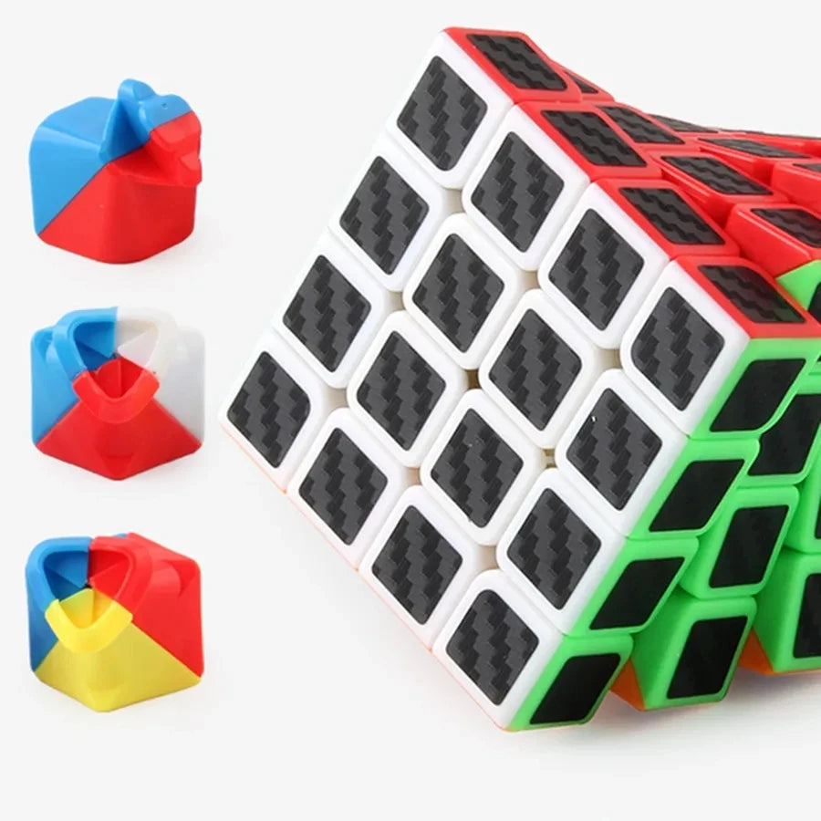 Carbon Fiber Texture Puzzle Cube Collection — Brain Teaser for All Skill Levels
