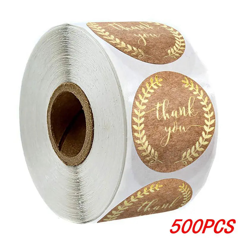 Vintage Kraft Paper Stickers — Handmade With Love Adhesive Labels