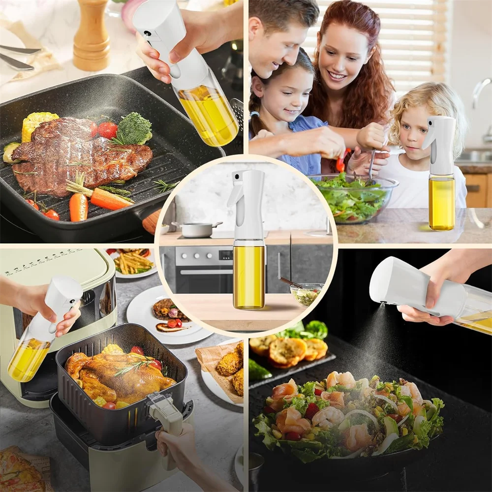 Oil Spray Dispenser Bottle — Reusable Mist Sprayer for Cooking & BBQ