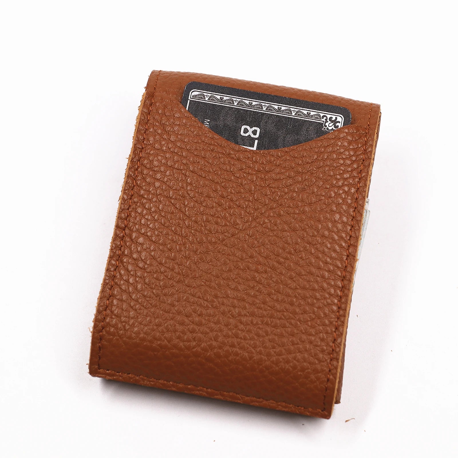 ztellhim Genuine Leather Slim Wallet — Vintage Full Grain Cowhide Card Holder