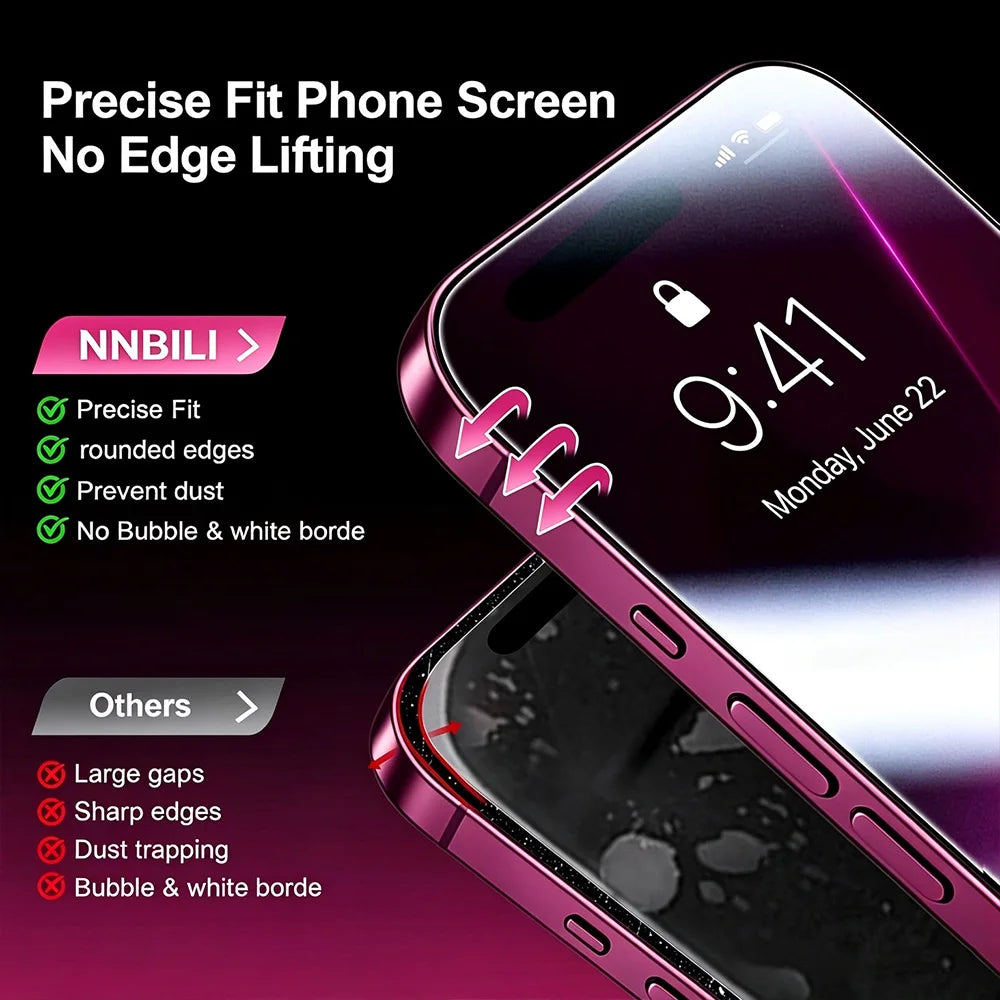 NNBILI Phone Screen Protector — Anti-Spy Glass