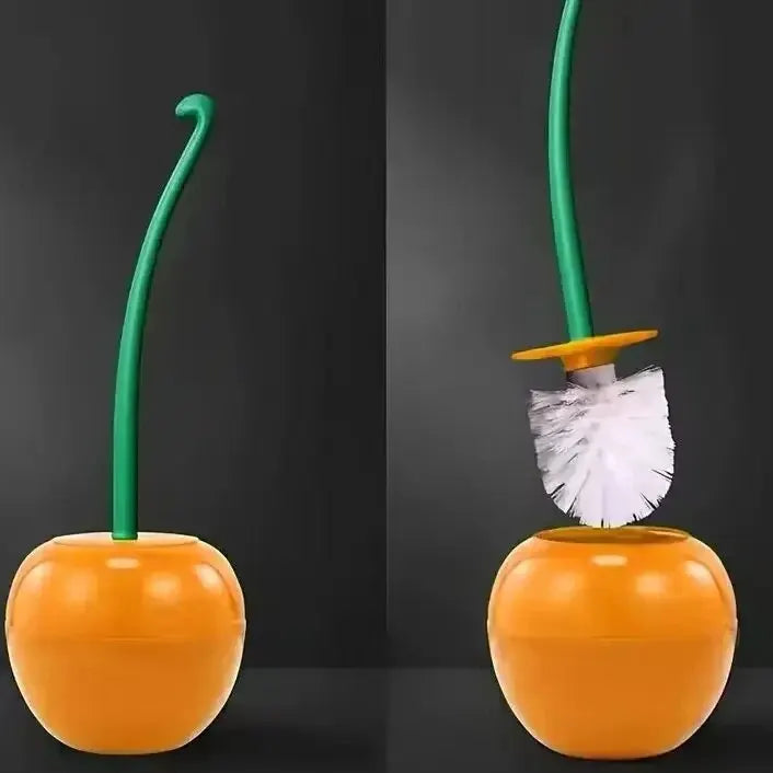 Cherry Shaped Toilet Brush Set — Creative Bathroom Cleaning Tool