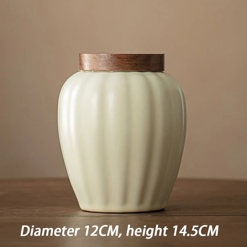 OIMG Ceramic Pet Memorial Urn — Retro Style Cremation Keepsake for Dogs and Cats