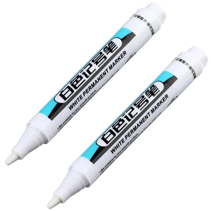 HOPK White Permanent Marker Pens — Multi-Surface Paint Pen Set