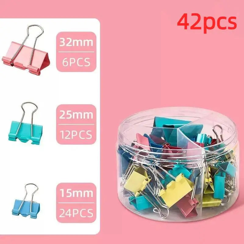 Heavy Duty Metal Binder Clips — Multi-Color Paper Clamps for Office & Home
