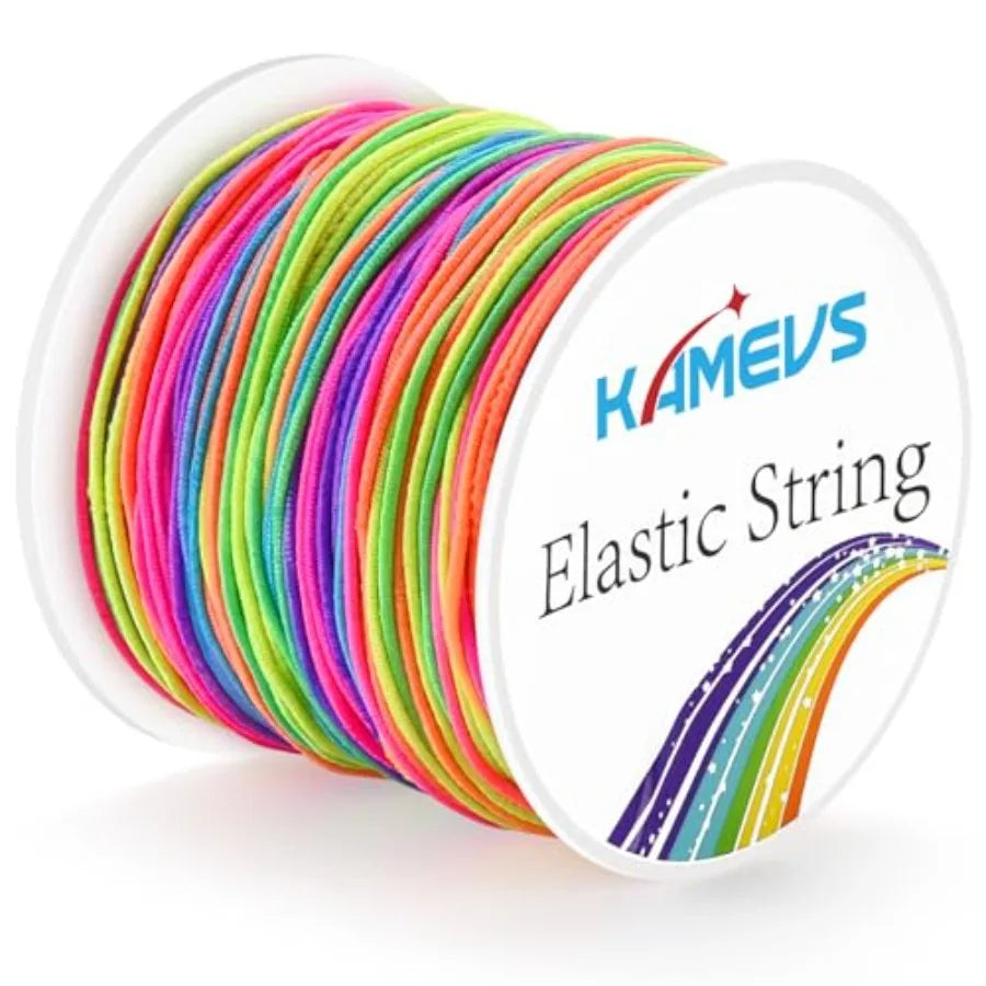 Rainbow Elastic String — 1mm Sturdy Stretchy Cord for Jewelry Making