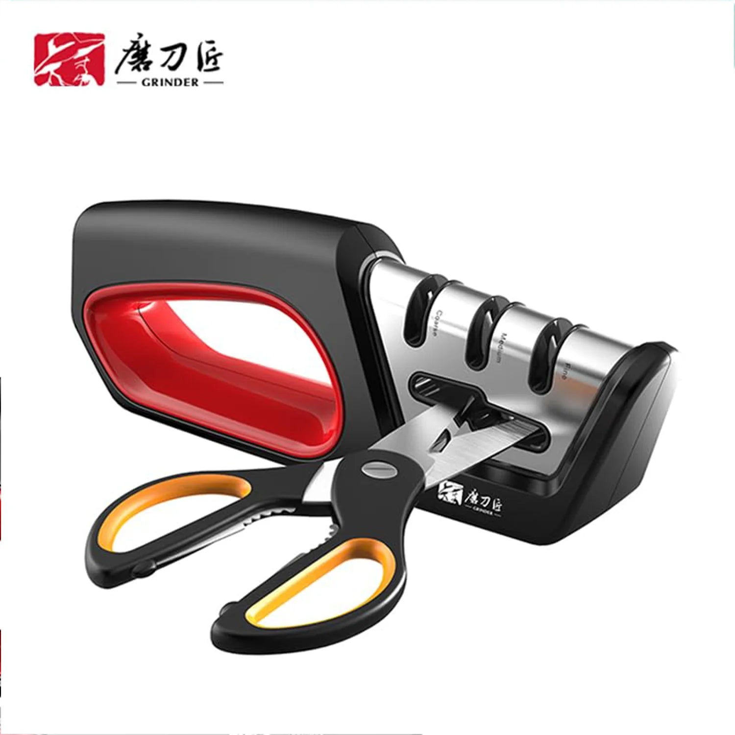 GRINDER 4-in-1 Kitchen Knife Sharpener — Tungsten & Diamond Blade Restorer