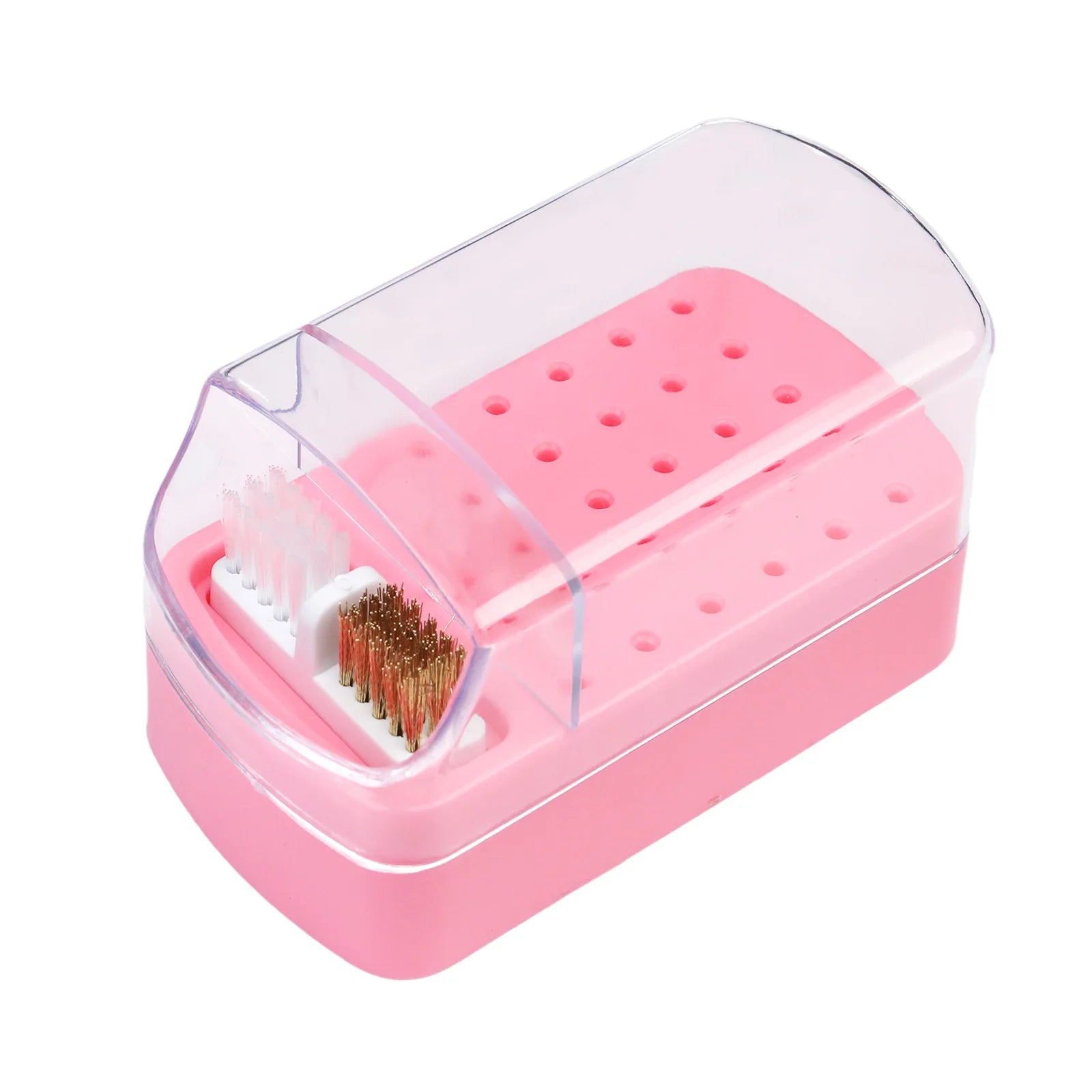 30-Hole Acrylic Nail Polish Organizer — Transparent Dustproof Display Shelf