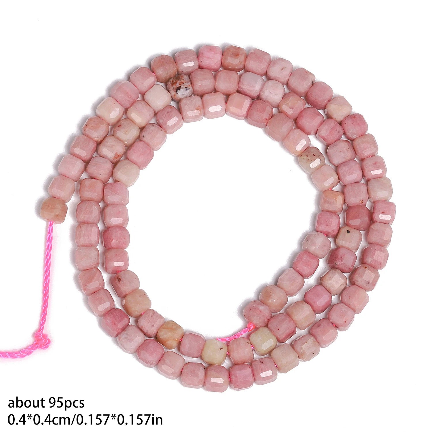 Natural Rhodonite Stone Beads — Multi-Shape Charms for DIY Jewelry Making