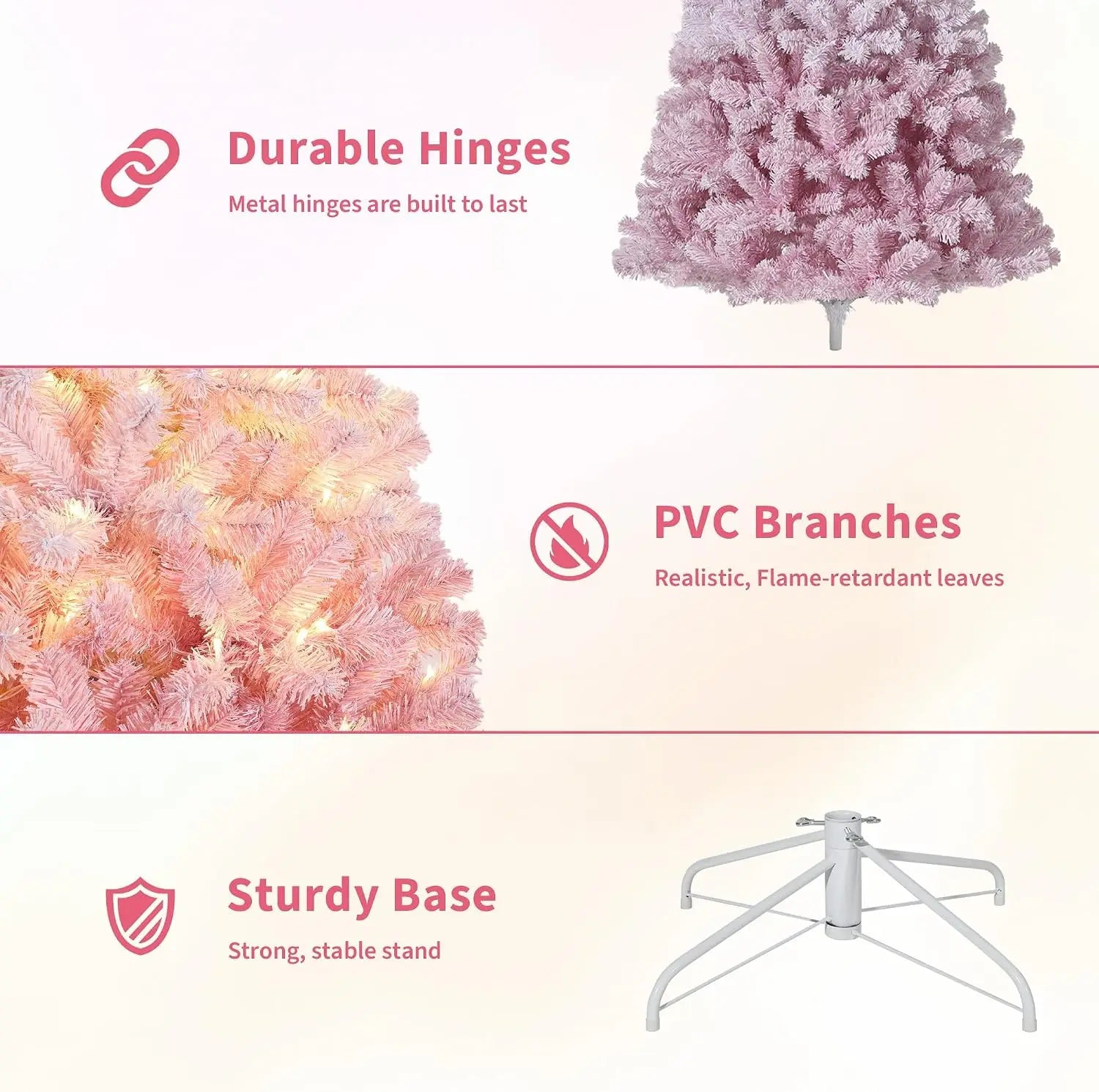 Snow Flocked Artificial Christmas Tree — Pre-Lit LED Slim Pine Tree