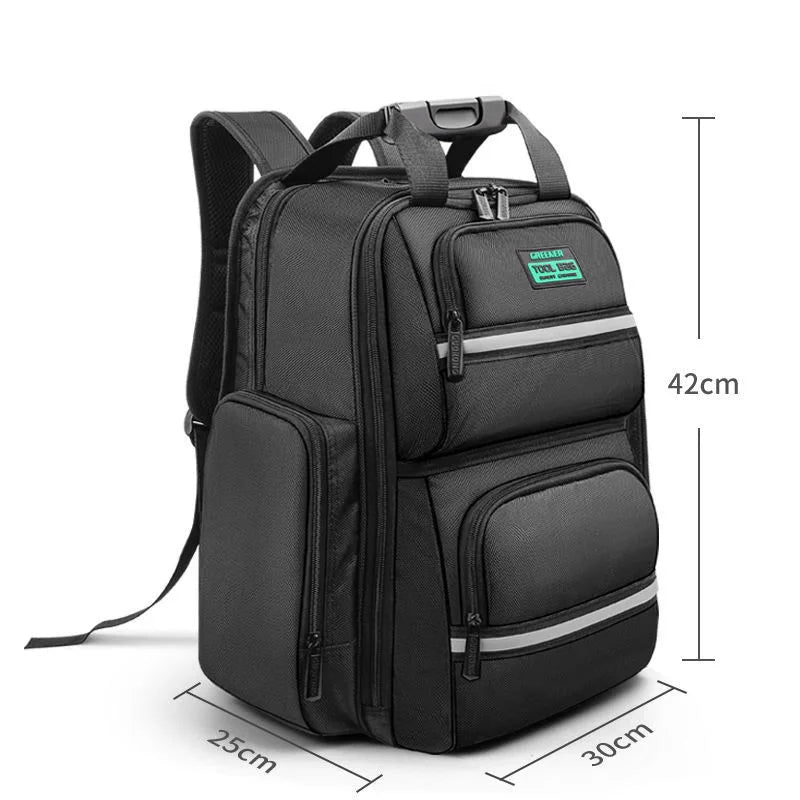 OLOEY Professional Tool Backpack — Heavy Duty Organizer for Electricians & Carpentry