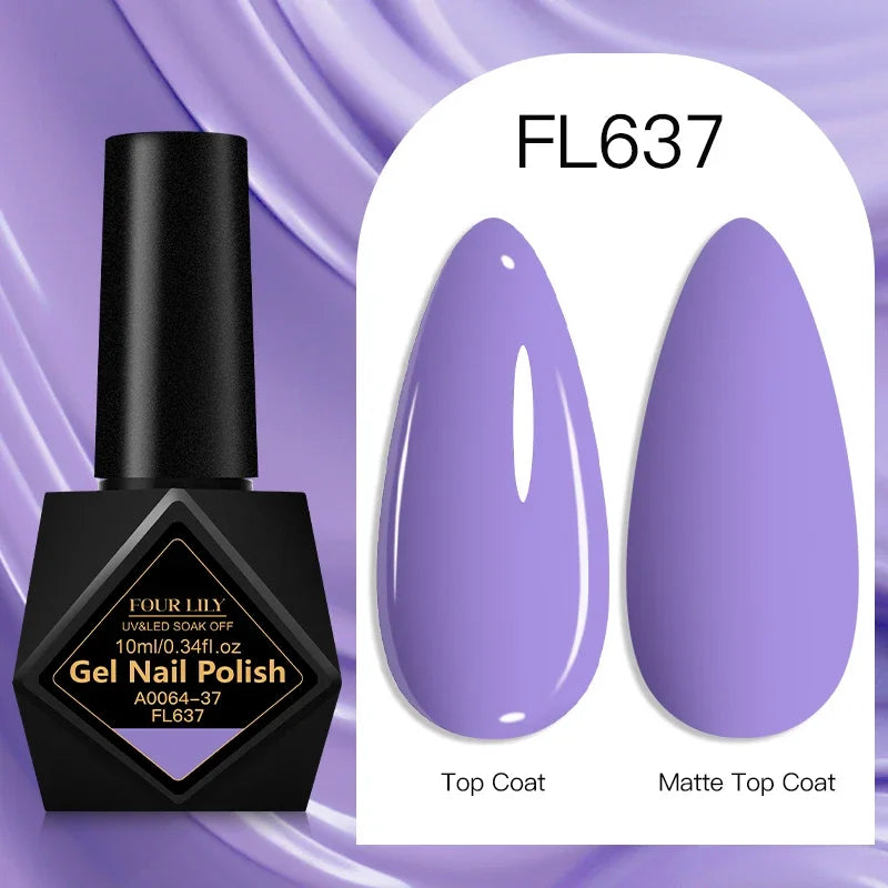 Four Lily Gel Nail Polish — Long Lasting Semi-Permanent Manicure Set