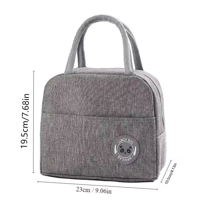 Insulated Bento Lunch Bag — Portable Meal Carrier with Aluminum Foil