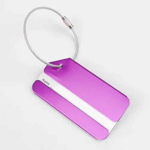 eTya Aluminum Alloy Luggage Tag — Durable Suitcase ID Holder for Travel