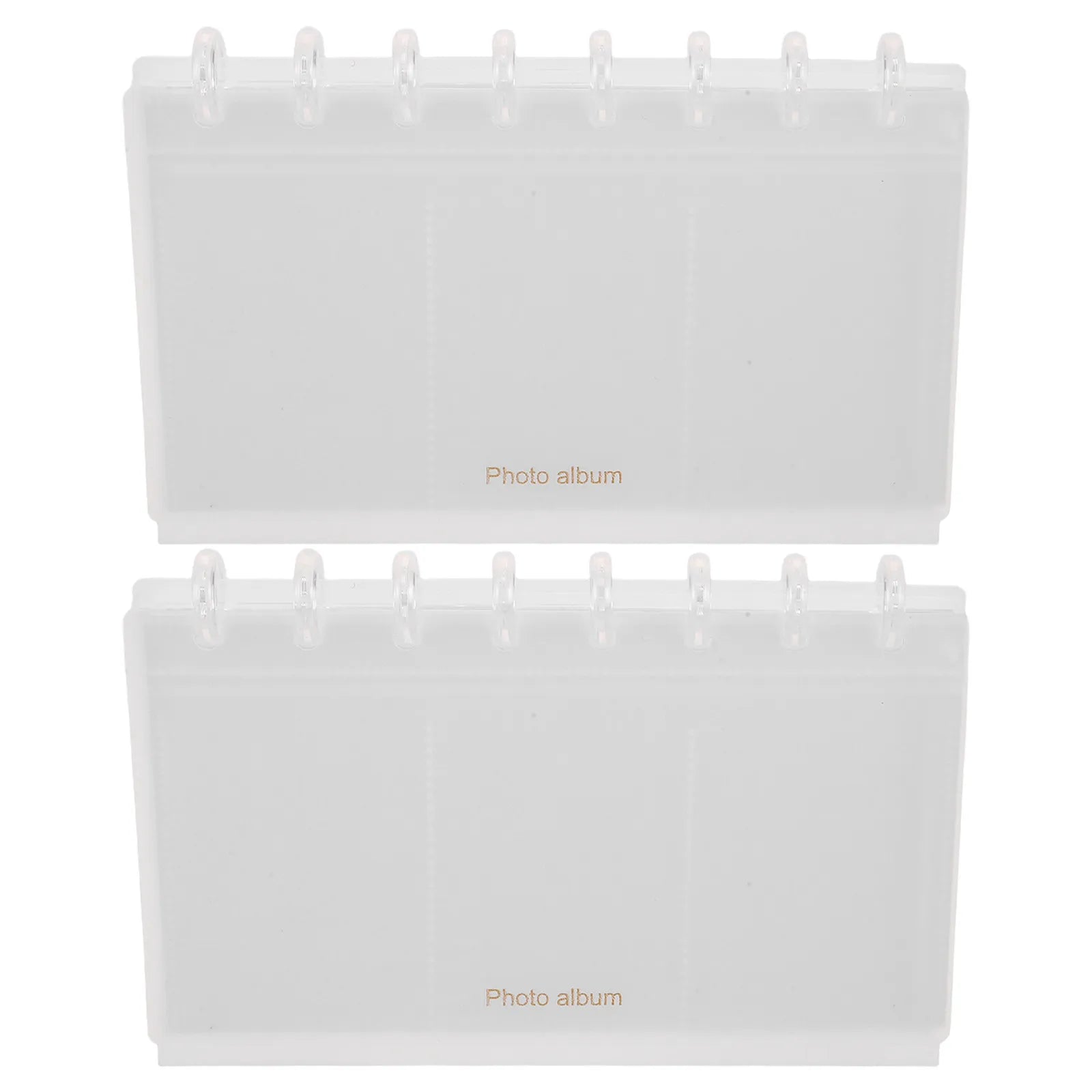 Desktop Photo Album Frame — 2-Piece Mini Card Organizer & Display Stand