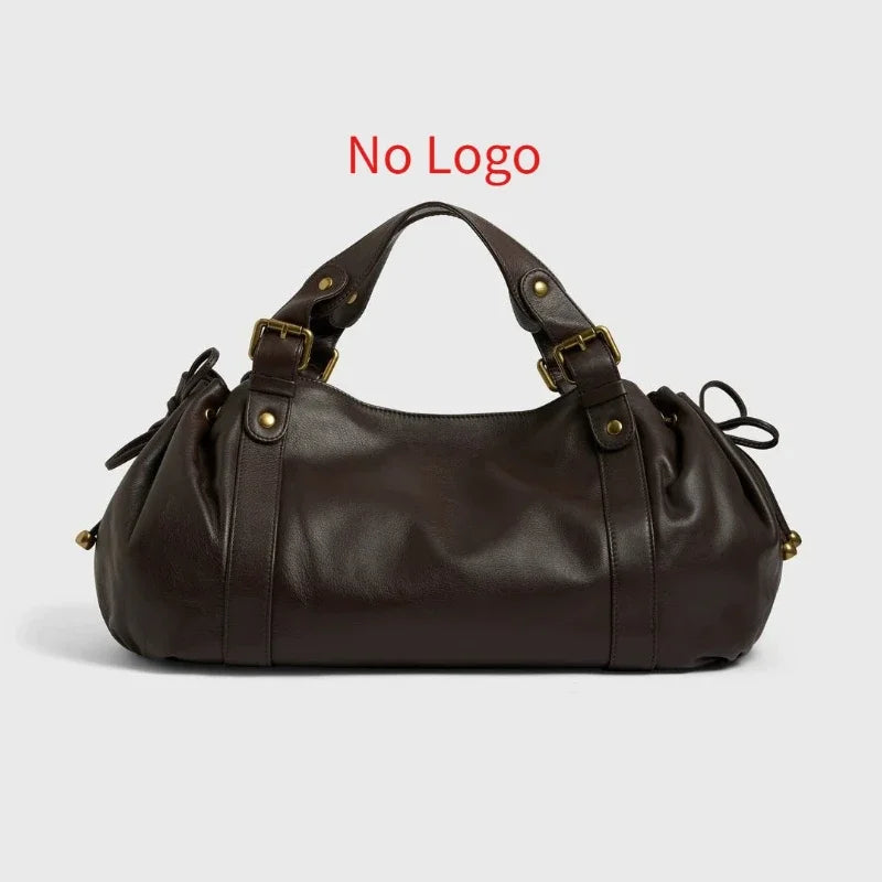 Women's Elegant Boston Style Crossbody Bag — Versatile Work Handbag