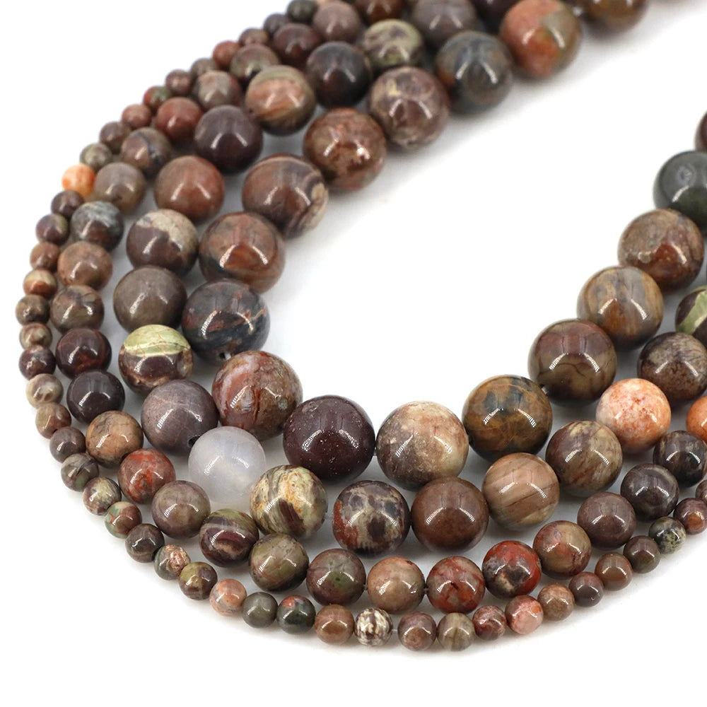 Natural Stone Gemstone Beads — Round Crystal Spacers for Jewelry Making