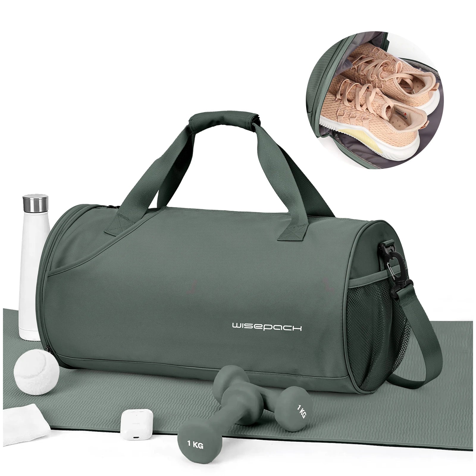VGCUB Gym Duffel Bag — Waterproof Sports Bag with Shoe Compartment