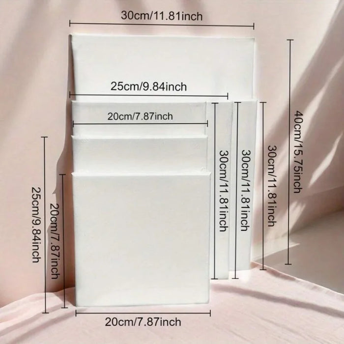 Sturdy Wooden Frame Stretched Canvas — Acid-Free Pre-Coated Artist Surface