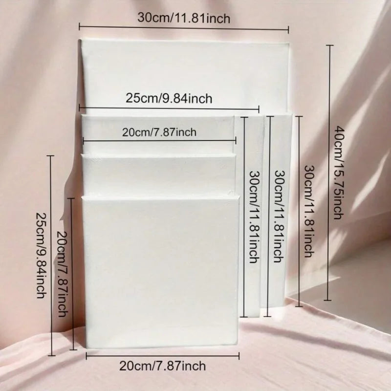 Sturdy Wooden Frame Stretched Canvas — Acid-Free Pre-Coated Artist Surface