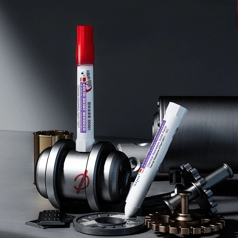Solid Paint Pen Set — Waterproof & High Temperature Resistant Markers