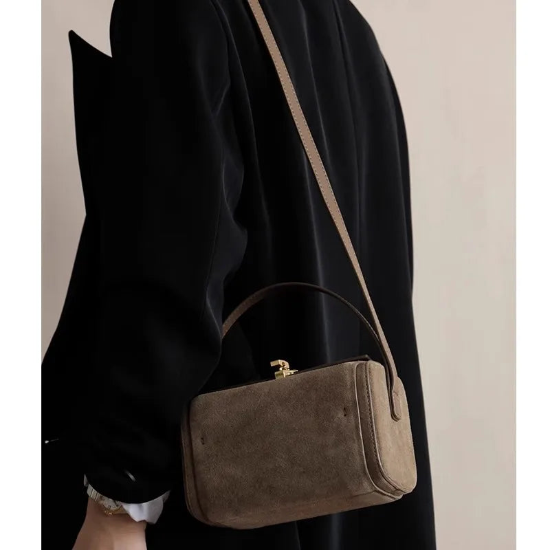 JCHENSJ Women's Mini Box Bag — Retro Frosted Crossbody Shoulder Bag