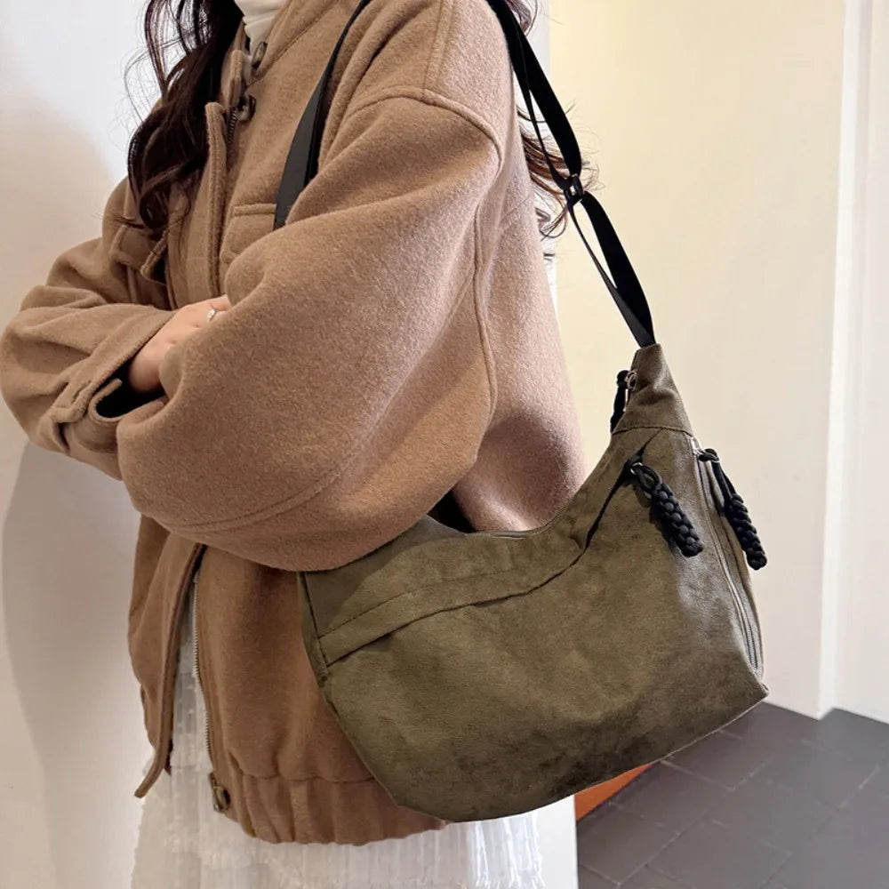 macroupta Retro Hobo Bag — Large Capacity Minimalist Shoulder Bag