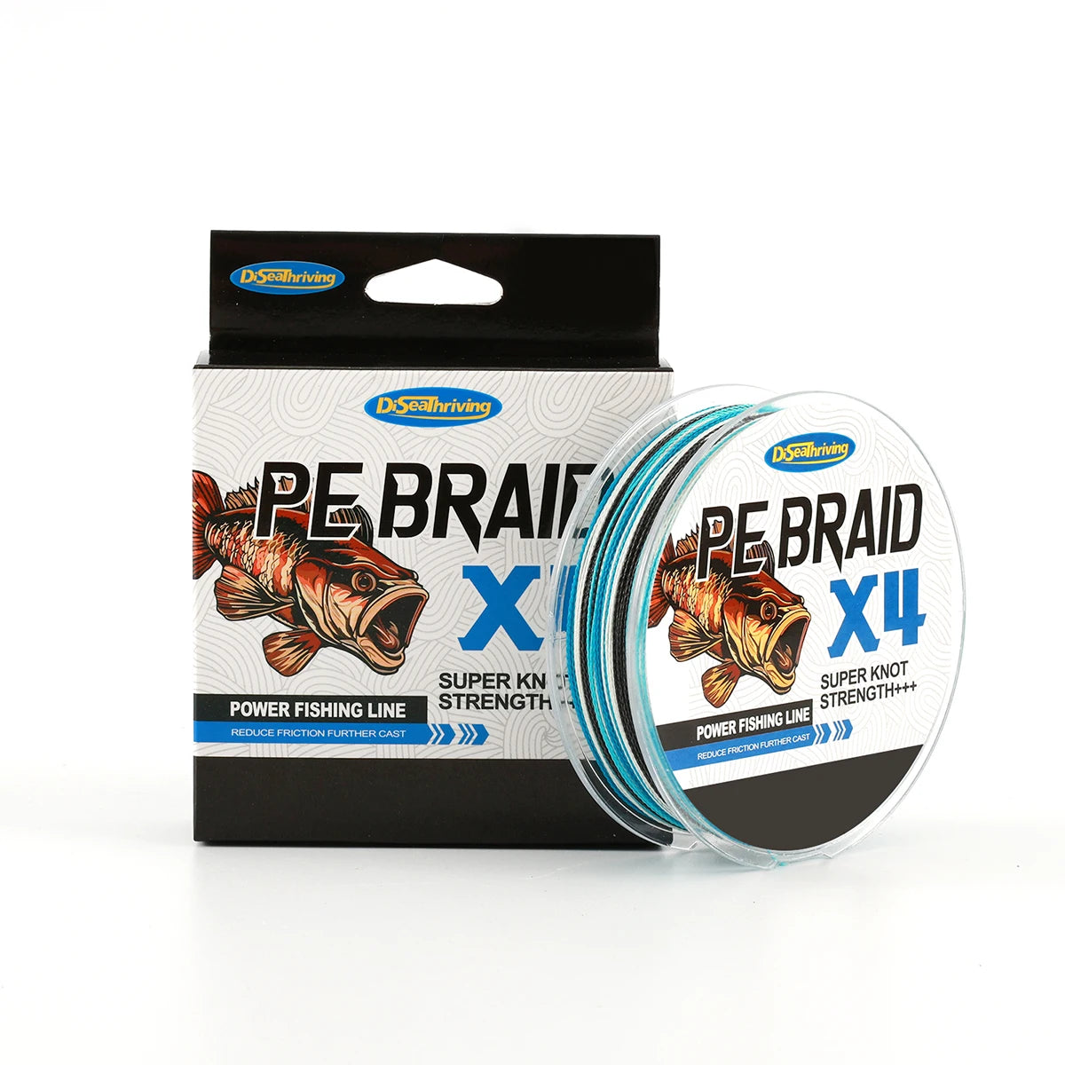 DiSeaThriving 4-Strand Braided Fishing Line — High Visibility & Abrasion Resistant