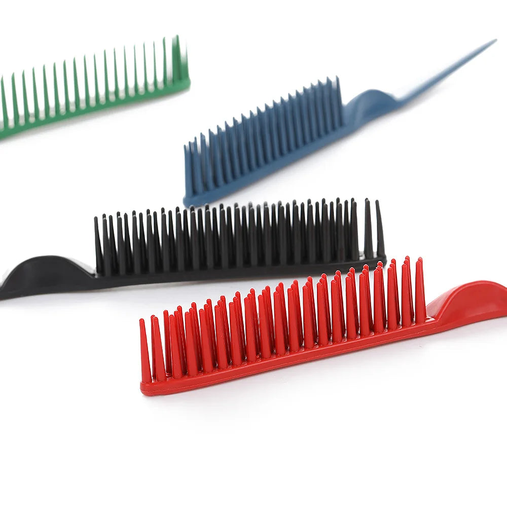 Three-Row Detangling Comb — Professional Hair Styling Brush for Curly Hair
