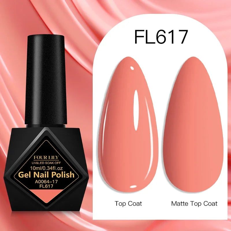 Four Lily Gel Nail Polish — Long Lasting Semi-Permanent Manicure Set