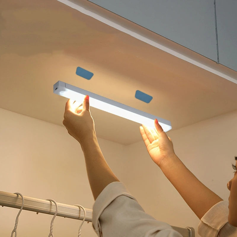Wireless Motion Sensor LED Bar Light — Rechargeable Magnetic Cabinet Lamp