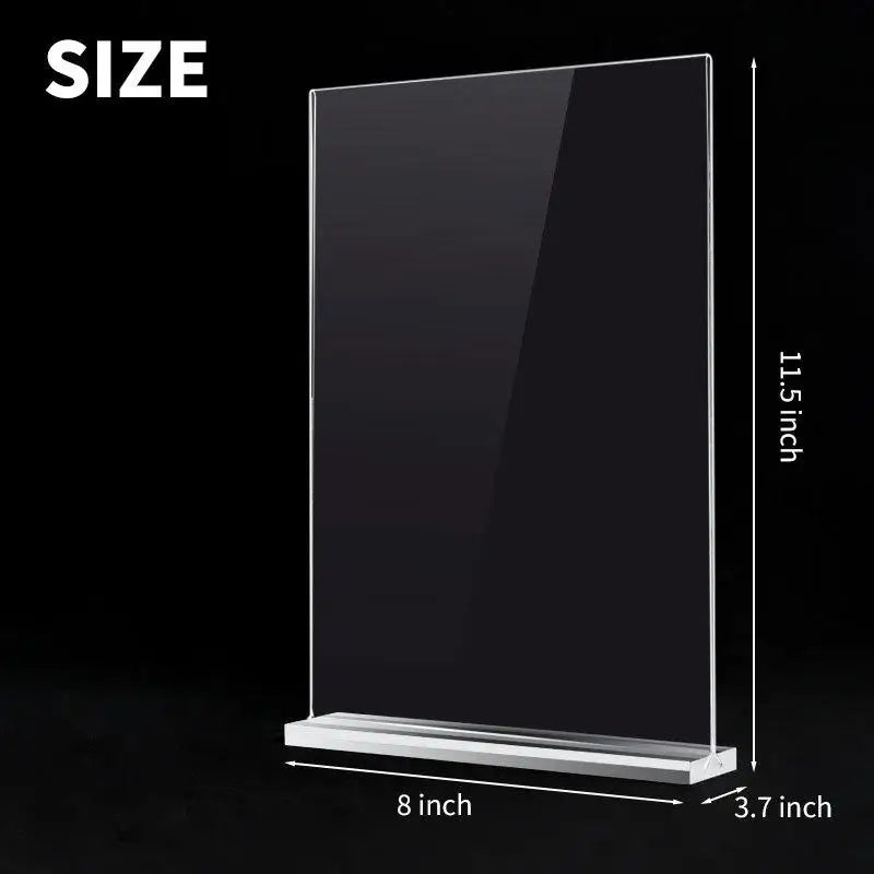 Acrylic Sign Holder — Desk Display Stand