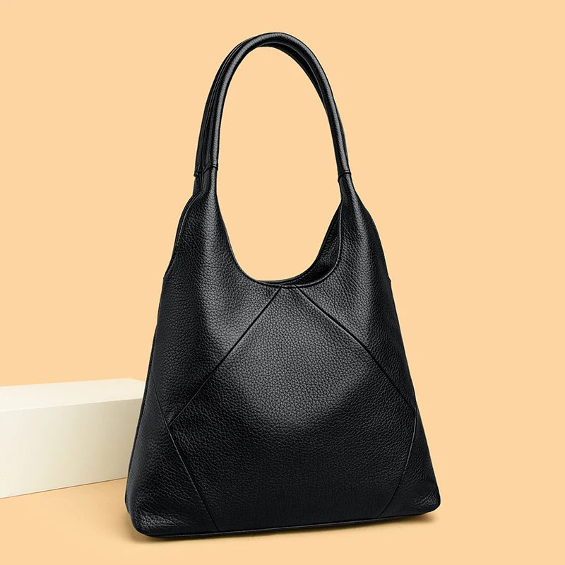 KMFFLY Leather Hobo Bag — Large Capacity Shoulder Handbag for Women