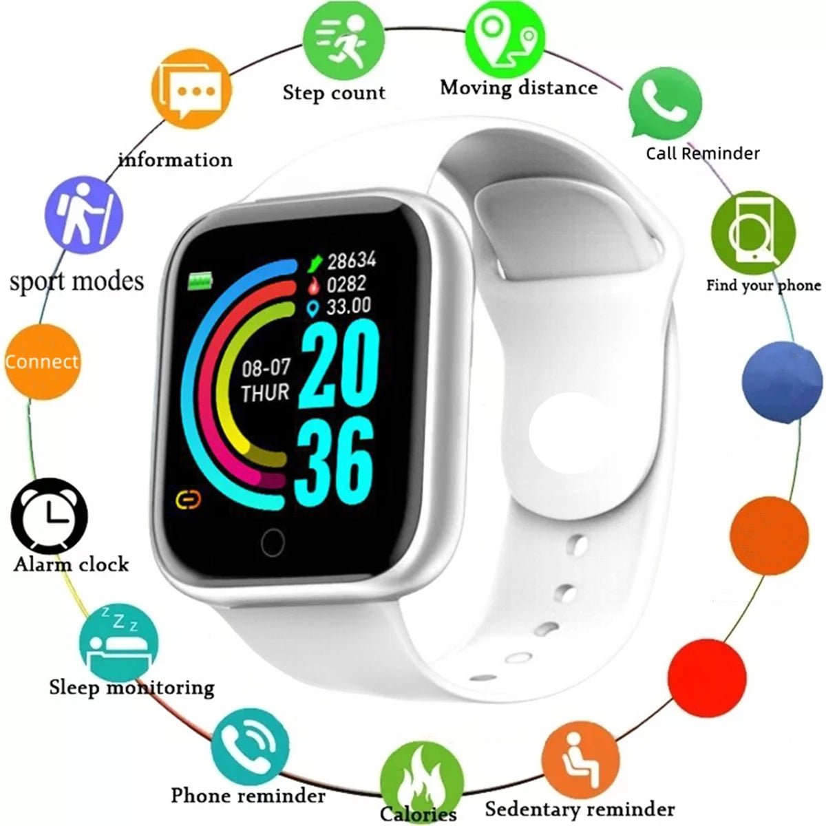 CHAONB Smart Watch Sport Wristband — Fitness Tracker & Heart Rate Monitor
