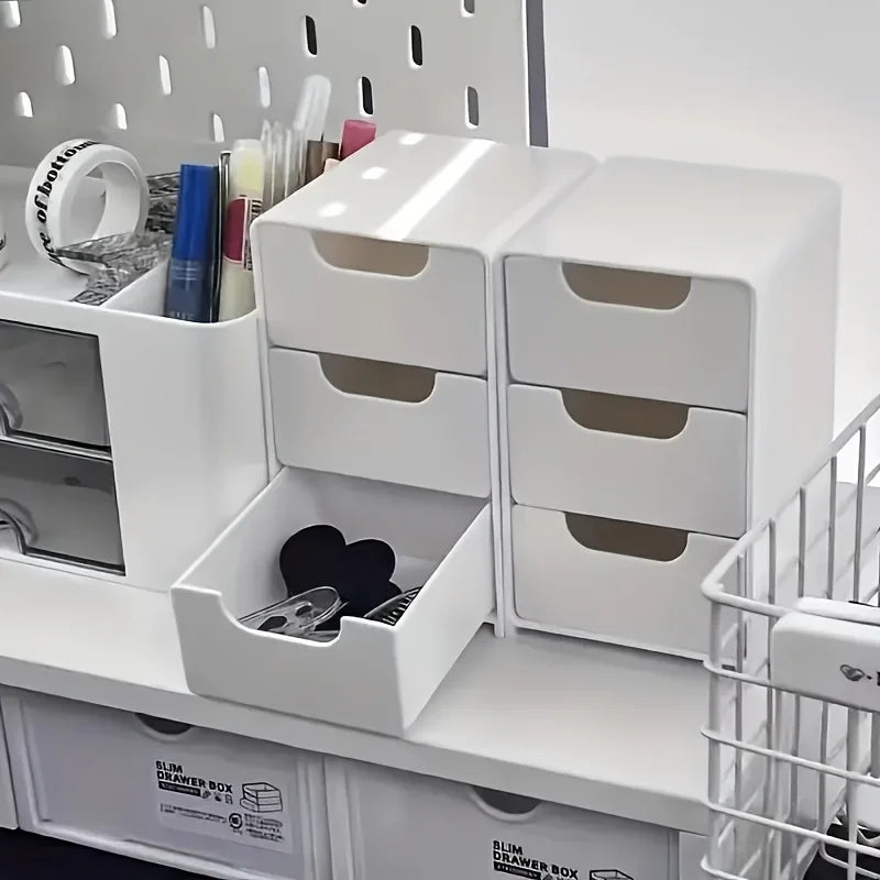 Chic 3-Tier Desk Organizer — Multi-Purpose Storage with Drawers
